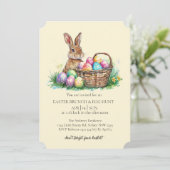 飾り卵と卵を入れたかご狩り 招待状 (スタンド正面)