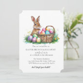 飾り卵と卵を入れたかご狩り 招待状 (スタンド正面)