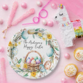 飾り卵と卵バスケットIフローライースター ペーパープレート (パーティー)