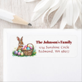 飾り卵のバニー私のフローライースターアドレス ラベル