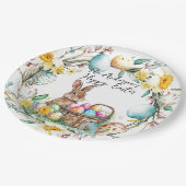 飾り卵のバニーIフローライースター ペーパープレート (アングル)