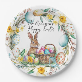 飾り卵のバニーIフローライースター ペーパープレート