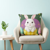 飾り卵を使ったかわいいイースターバニー クッション (椅子)