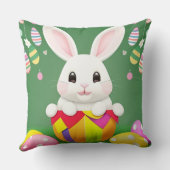飾り卵を使ったかわいいイースターバニー クッション (裏面)