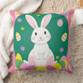 飾り卵を使ったかわいいイースターバニー クッション (ブランケット)