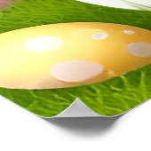 飾り卵を使ったかわいいイースターバニー ポスター (角)