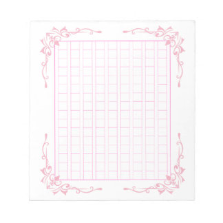 飾り原稿用紙＜ピンク＞144字[pk02] ノートパッド