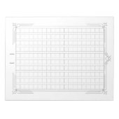 飾り原稿用紙＜灰＞[gr05] ノートパッド (正面)