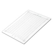 飾り原稿用紙＜灰＞[gr06] ノートパッド (アングル)