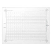 飾り原稿用紙＜灰＞[gr06] ノートパッド (正面)