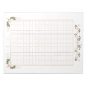 飾り原稿用紙＜茶＞200字[br09] ノートパッド (正面)