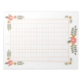 飾り原稿用紙＜茶＞200字[br10] ノートパッド (正面)