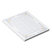 飾り原稿用紙＜青＞144字[bl01] ノートパッド (アングル)