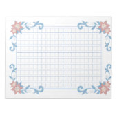 飾り原稿用紙＜青＞200字[bl06] ノートパッド (正面)