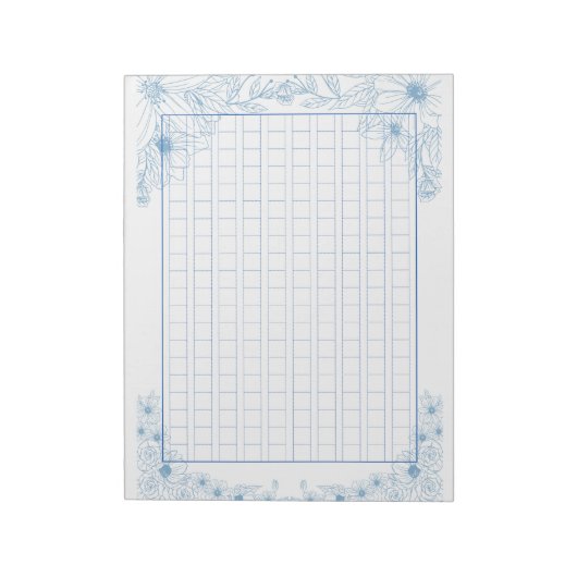 飾り原稿用紙＜青＞[bl05]  ノートパッド (回転)