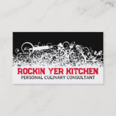 飾り台所用品料理シェフケータリング 名刺 (正面)