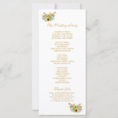 飾り夏の花結婚式 プログラム (裏面)