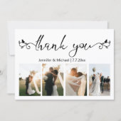 飾り感謝してい台本4枚の写真結婚。 ノートカード (正面)