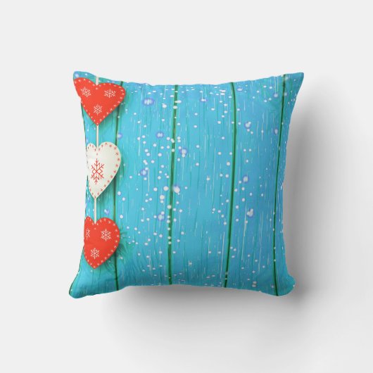 飾り木製背景舞楽しいクリスマス クッション (裏面)