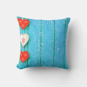 飾り木製背景舞楽しいクリスマス クッション (正面)