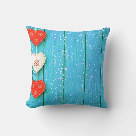飾り木製背景舞楽しいクリスマス クッション (正面)