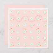 飾り枠付きデイジーのSave the Dateテンプレート 招待状 (正面/裏面)