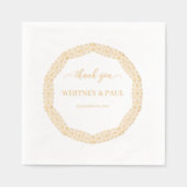 飾り枠 | ありがとう、フォイル結婚の名前 箔ナプキン (正面)