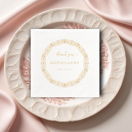 飾り枠 | ありがとう、フォイル結婚の名前 箔ナプキン