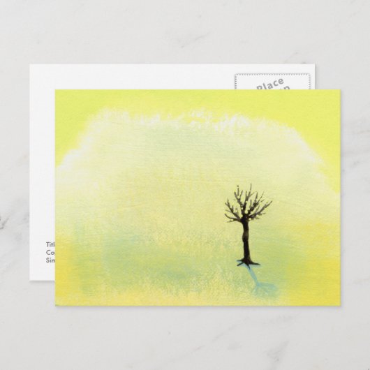 飾り気のないかわいらし木のミニマ絵画リストの芸術家達 ポストカード (正面/裏面)