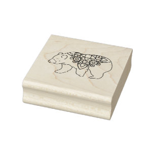 飾り熊 ラバースタンプ