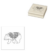 飾り熊 ラバースタンプ (押印)