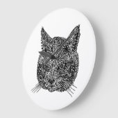 飾り猫 ラージ壁時計 (傾斜)