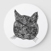 飾り猫 ラージ壁時計 (正面)