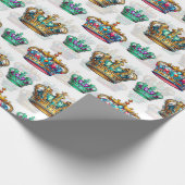 飾り王室のクラウン ラッピングペーパー (角)