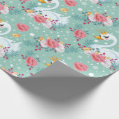 飾り白鳥 ラッピングペーパー (角)