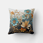 飾り磁器のような花模様 クッション (裏面)