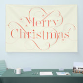 飾り立てたメリークリスマス文字 横断幕 (トレードショー)