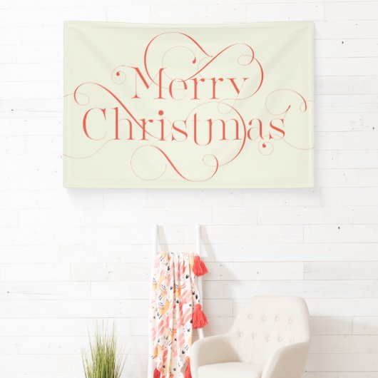 飾り立てたメリークリスマス文字 横断幕 (インサイチュ)