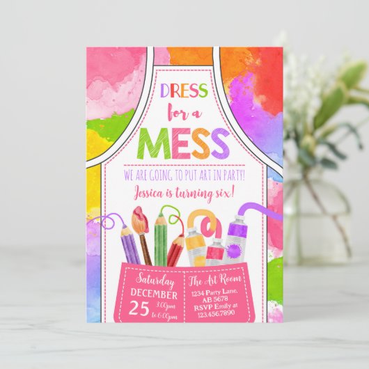 飾り立て誕生日 招待状 (スタンド正面)