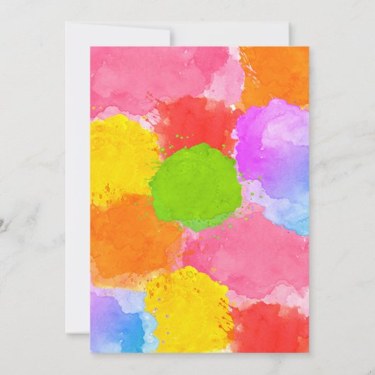 飾り立て誕生日 招待状 (裏面)