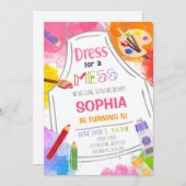 飾り立て誕生日 招待状 (正面/裏面)