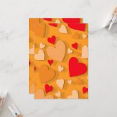 飾り紙のハート７ カード (正面/裏面インサイチュ)