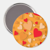 飾り紙のハート７ マグネット (正面/裏面)