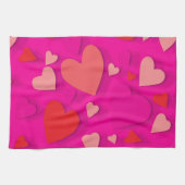 飾り紙のハート2 キッチンタオル (横)