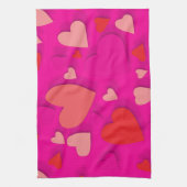 飾り紙のハート2 キッチンタオル (縦)