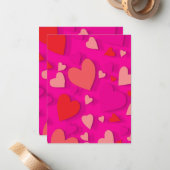 飾り紙のハート2 ノートカード (正面/裏面インサイチュ)