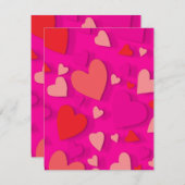 飾り紙のハート2 ノートカード (正面/裏面)