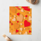 飾り紙のハート7 ノートカード (正面/裏面インサイチュ)