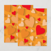 飾り紙のハート7 ノートカード (正面/裏面)