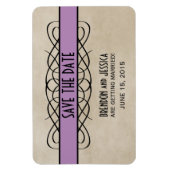 飾り縁ど付けVioletのDate Magnetを保存 マグネット (縦)